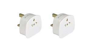 2 Pcs UK Tourist Travel Plug Adapter EU US to UK 3-Pin Main Sockets Plug Adapter 13 Amp Fused