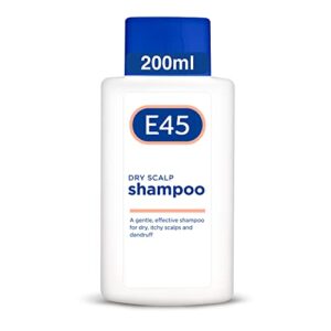 E45 Dermatological Dry Scalp Shampoo 200 ml - E45 Shampoo for Dry Scalp Relief – Dry Scalp Shampoo with Pro Vitamin B5 to Hydrate Hair – for Clean and Shiny Hair - Anti Dandruff Shampoo – Perfume Free