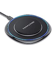 NANAMI 15W Max Wireless Charger, Qi-Certified for iPhone 13 12 SE 2 11 X XS XR 8 8 Plus, Fast Cha...