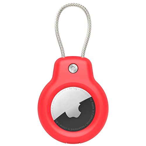 SPGUARD Compatible with Apple AirTag Secure Holder With Wire Cable
