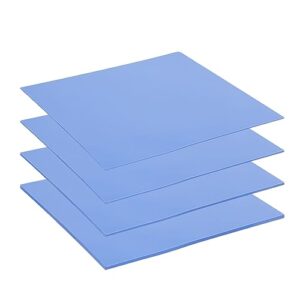 Aukuoy 4 Pack Thermal Pads: 100x100x0.5mm 1mm 1.5mm 2mm Highly temperature Heat Resistant 6.0 W/mK Silicone Thermal Pads for PC Laptop Heatsink CPU GPU LED SSD IC