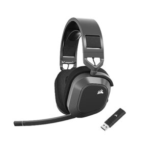 CORSAIR HS80 MAX WIRELESS Multiplatform Gaming Headset with Bluetooth – Dolby Atmos – Broadcast Quality Microphone – iCUE Compatible – PC
