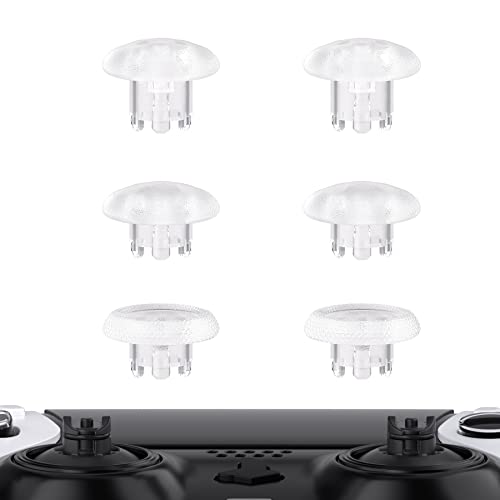 eXtremeRate Clear Replacement Swappable Thumbsticks for PS5 Edge Controller