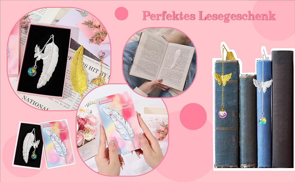 ladies' bookmark has a feathery shape that reminds you of a medieval quill pen