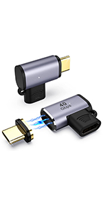 USB C Magnetic Adapter - Elbow Flat
