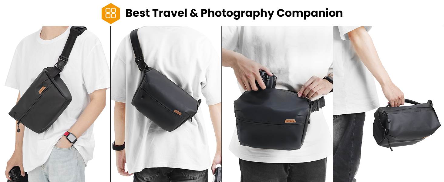 tarion camera sling bag waterproof camera shoulder bag daypack handbag messenger bag