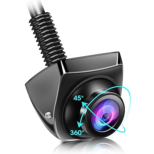 Reversing Camera AHD 720P Reverse Camera 360°Rotatable+45° Adjustable 170° Wide Angle Front Rear View Camera IP69 Waterproof Parking Camera for Car/Truck/SUV/Van with Parking Assist Universal 12V-24V