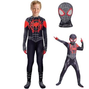 Aofentop Spider Costume Cosplay Gift - Boys Girls Spider Suit 3D Printing Lycra Jumpsuit With Separated Mask Kids Hero Fancy Dress Halloween Cosplay Party Carnival Movie Props