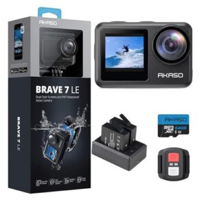 AKASO Brave 7 LE Action Camera with 64GB microSDXC Memory Card