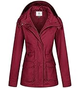 WenVen Women's Casual Cotton Jacket Outdoor Lightweight Coat Ladies Classic Jacket Windproof Warm...