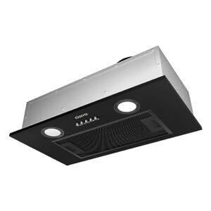 CIARRA CBCB5913A Integrated Cooker Hood 52cm Black Built in Canopy Hood LED Light 3 Speeds Undercabinet Extractor Fa