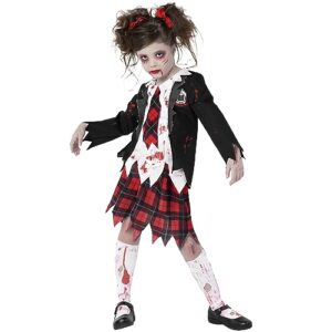 Morph Costumes School Girl Zombie Costume for Kids - Kid Zombie Costume Girl - Kids Halloween Costumes Girls Scary