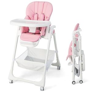 COSTWAY Folding Baby High Chair