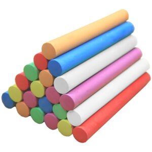 HiFEN® 50 Pcs kids outdoor chalk Non-Toxic Washable Sidewalk Mix Coloured Chalks For Children Perfect For School Games Drawing On The Pavement Paint On Chalk Board Black Board And Playground