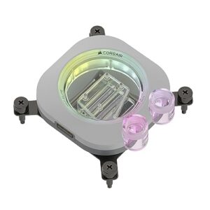 Corsair iCUE LINK XC7 RGB ELITE CPU Water Block - Transparent Flow Chamber - 24 RGB LEDs - Fits Intel® LGA 1700