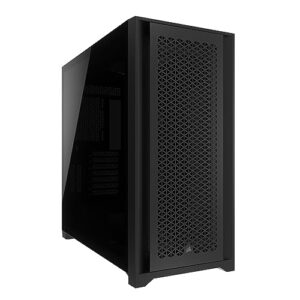 CORSAIR 5000D CORE AIRFLOW Mid Tower ATX PC Case - Tempered Glass Side Panel – High-Airflow Design – Spacious Interior For Multiple 360mm Radiators – Black
