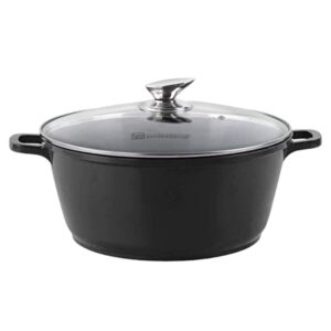 SQ Professional NEA Seramiq Die-Cast Aluminium Stockpot with Ceramic Non-Stick Coating (Black