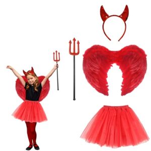 Lizzy Kids Red Devil Costume | Sequin Headband
