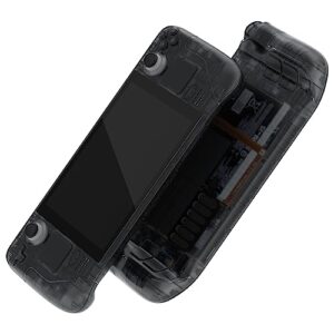 eXtremeRate Clear Slate Black Custom Faceplate Back Plate Shell for Steam Deck