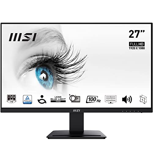 MSI PRO MP273A 27 Inch Full HD Office Monitor - 1920 x 1080 IPS Panel