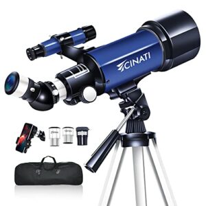 Cinati Telescopes for Adults Children Beginners 70 mm Opening 400 mm Astronomical Telescope for View Moon Planets
