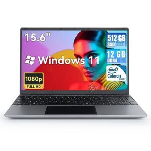 ANMESC Laptop 15.6''with 12GB DDR4 512GB SSD