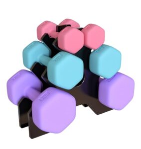 Hex Dumbbells Set of 6 with Storage Stand