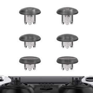 eXtremeRate Clear Black Replacement Swappable Thumbsticks for PS5 Edge Controller