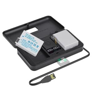 2 LP-E8 Replacement Battery And LCD Charger - Built-in USB Cable Charger With Type C Port For Canon EOS Rebel T2i