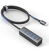 uni USB C Hub USB 3.0 Slim [Aluminum Shell] Type C to 4-Port USB 3.0 Adapter, High Speed USB Spli...