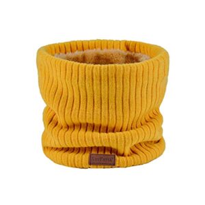 NovForth Winter Neck Warmer Fleece Lined Infinity Scarf Double-Layer Fleece Thicken Windproof and Dust Skiing Circle Lining Knit Infin for Mens Womens