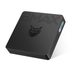 BMAX Mini PC B1Plus 6GB RAM/64GB eMMC Intel Celeron N3350(up to 2.4GHz) HDMI/VGA Port Support M.2_SATA_2280 SSD 4K HD Gigabit Ethernet 2.4G/5.0G Dual WiFi BT4.2 Micro PC