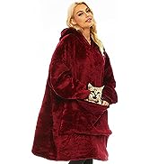 Lushforest Blanket Sweatshirt,Oversized Hoodie Wearable Blanket,Soft Warm Comfortable Giant Front...
