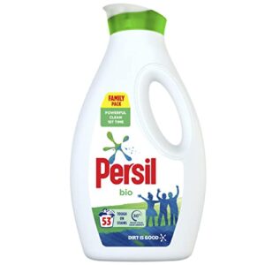 Persil Bio Laundry Washing Liquid Detergent stain removal first time 100% recyclable bottle 53 wash 1.431 l