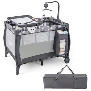 GYMAX 3 in 1 Baby Travel Cot