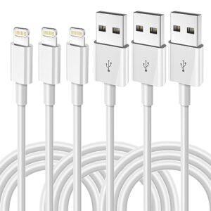 iPhone Charger Cable 3Pack 3FT/1M Lightning Cable MFi Certified Apple iPhone Charger Fast Charging Cable Compatible with iPhone 14 13 12 11 XS XR X Pro Max Mini 8 7 6S 6 Plus 5S SE