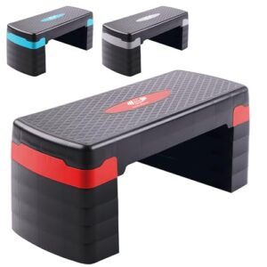 FK Sports Aerobic Exercise Stepper Adjustable Height 3-5 Step Levels 10 15 20 25 & 30 cm Suited for Cardio