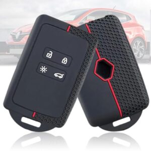Juttzzei Renault Car Key Cover for Renault Clio Megane Koleos Kadjar Kangoo Twingo Talisman Captur Espace Dacia Duster Key Fob Cover