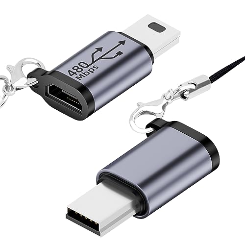 Seminer Micro USB to Mini USB Adapter (2 Pack)