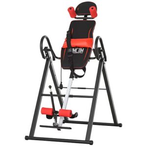HOMCOM Gravity Inversion Table w/Safety Belt Adjustable Hand Stand Home Back Stretcher Machine For Muscle Pain Relief