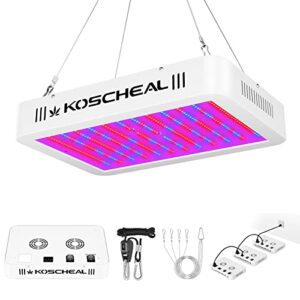 KOSCHEAL 1200w LED Plant Grow Light Full Spectrum Daisy Chain with Samsung LM301B Veg Bloom Double Switch for Indoor Plant Seedling Flower and Fruiting to Provide Suitable Spectrum Quiet Built-in Fa
