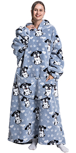 long wearable blanket hoodie oversized women men gift