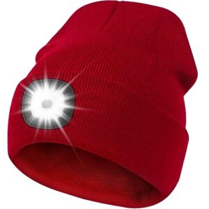 Deilin Upgraded LED Lighted Beanie Hat with USB Rechargeable for Men and Women