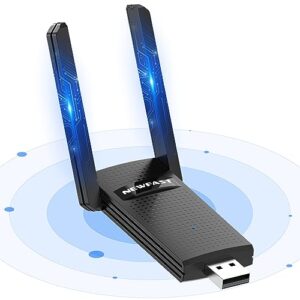 NEWFAST AC 1300Mbps USB Wifi Dongle for pc Dual Band USB Wifi Adapter 802.11ac 2.4/5GHz USB Wifi Computer Internet Adapter for Desktop/Laptop