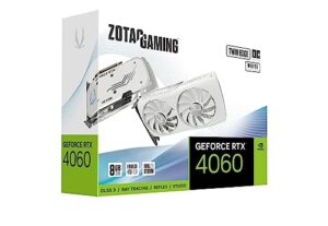 ZOTAC GAMING GeForce RTX 4060 8GB Twin Edge OC White Edition DLSS 3 8GB GDDR6 128-bit 17 Gbps PCIE 4.0 Compact Gaming Graphics Card