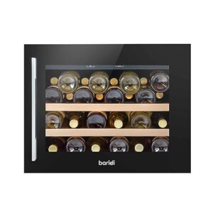 Dellonda Baridi 60cm Built-In 28 Bottle Wine Cooler with Beech Wood Shelves and Internal LED Light