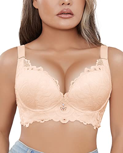 Mirgoo Push Up Bra for Women Plus Size Lace Bras Underwire Brassiere