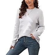 Womens Casual Round Neck Christmas Tree Print Jumpers Tunic Tops Chunky Xmas Sweaters