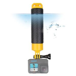 GEPULY Floating Hand Grip Mount With Mini Tripod Adapter Internal Storage for Action Cam GoPro Hero 12 11 10 9 8 7 6 5 4 3 2/DJI OSMO/SJCAM/AKASO/Insta360/Xiaomi Yi Waterproof Handle
