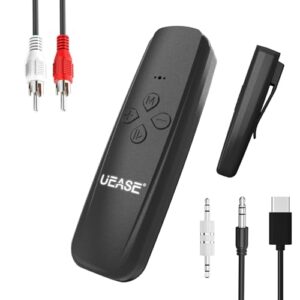 UEASE Bluetooth 5.2 Transmitter Receiver Bluetooth Car AUX Adapter Bluetooth Transmitter 3.5MM RCA Wireless Audio Receiver for TV PC Car Wired Speaker